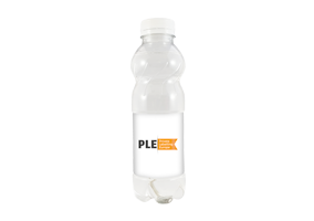 Wideneck PET fles met etiket 0,5L