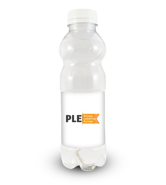 Wideneck PET fles met etiket 0,5L