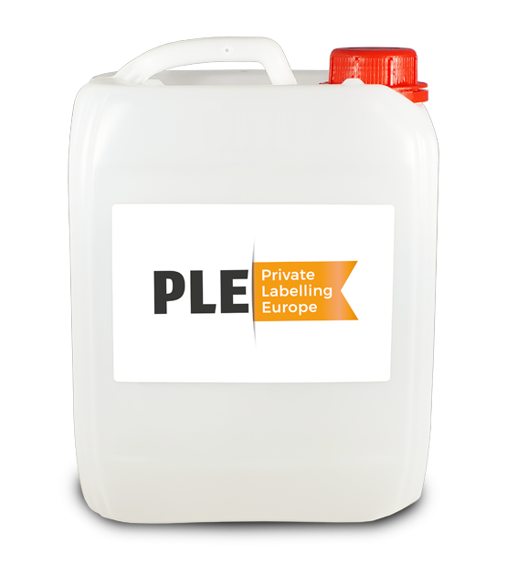 PE-HD-Kan met etiket 5,0L